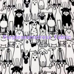 Monochrome Dogs Cotton Lycra