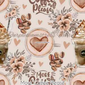 More Coffee Please Cotton Lycra