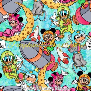 Mouse Cheese Moons Cotton Lycra