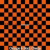 Orange & Black Checks Cotton Lycra