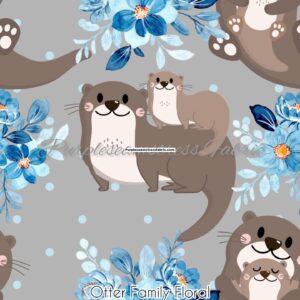 Otter Family Floral Cotton Lycra