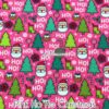 Pink Ho Ho Christmas Double Brushed Poly