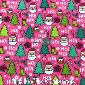 Pink Ho Ho Christmas Double Brushed Poly
