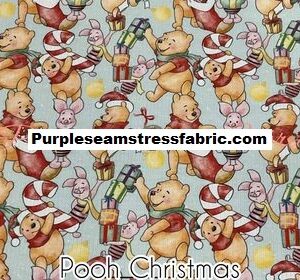 Pooh Christmas Cotton Lycra