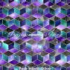 Purple Isometric Galaxy Cotton Lycra