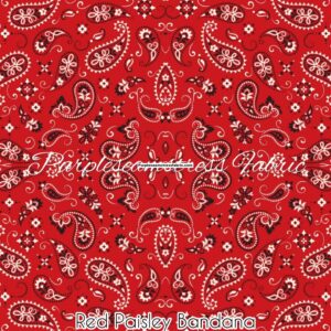 Red Paisley Bandana Cotton Lycra