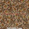 Retro Burlap Fawns Cotton Lycra