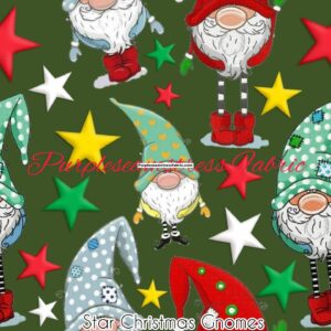 Star Christmas Gnomes Cotton Lycra