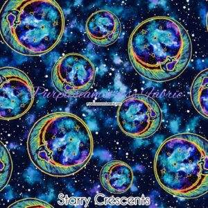 Starry Crescents Cotton Lycra