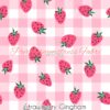 Strawberry Gingham Cotton Lycra