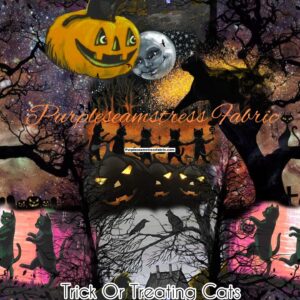 Trick or Treating Cats Cotton Lycra