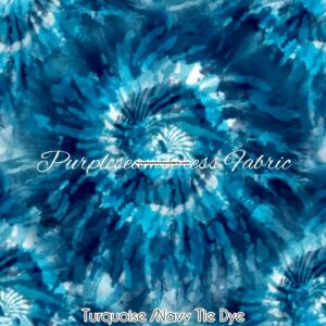 Turquoise Tie Dye Cotton Lycra
