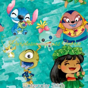 Watercolor Stitch Cotton Lycra