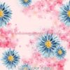 Watercolor Asters Cotton Lycra