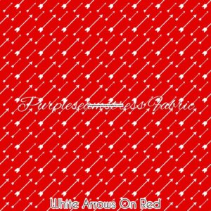 White Arrows on Red Cotton Lycra