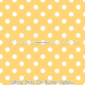 White Dots on Butter Yellow Cotton Lycra