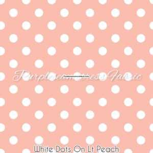 White Dots on Lt. Peach Cotton Lycra