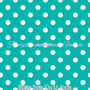 White Dots on Lt. Jade Cotton Lycra