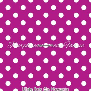 White Dots on Magenta Cotton Lycra