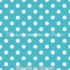 White Dots on Turquoise Cotton Lycra