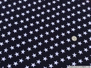 White Stars on Navy 4th of July – Purpleseamstress Fabric