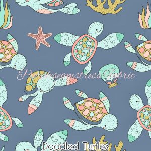 Doodled Turtles - Fabric
