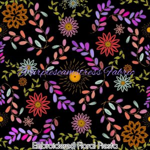 Faux Embroidered Floral Fiesta - Fabric