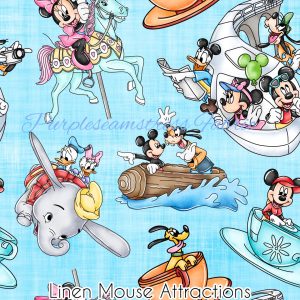 Linen Mouse Attractions - Fabric
