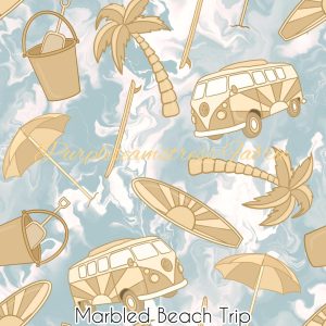 Marbled Beach Trip - Fabric