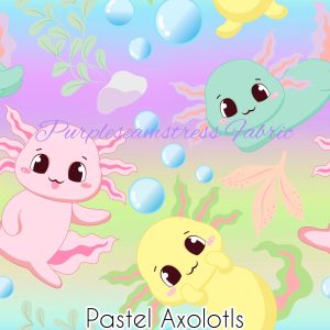Pastel Axolotls - Fabric