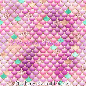 Pink Berry Mermaid Scales - Fabric