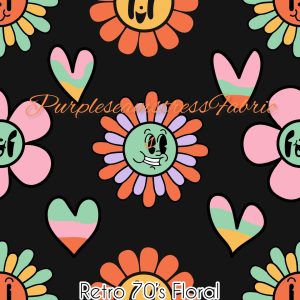 Retro 70's Floral - Fabric