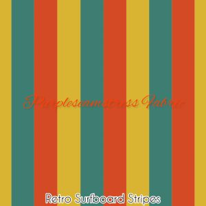 Retro Surfboard Stripes - Fabric