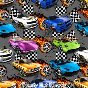 Sporty Hot Wheels - Fabric