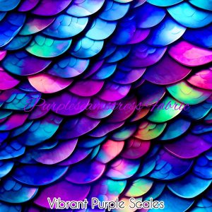 Vibrant Purple Mermaid Scales - Fabric
