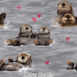 Otter Hearts - Fabric