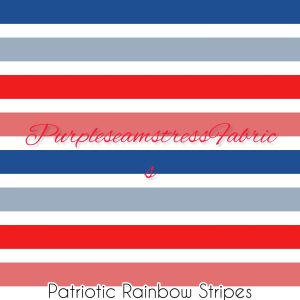 Patriotic Rainbow Stripes - Fabric