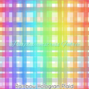 Rainbow Hologram Plaid - Fabric