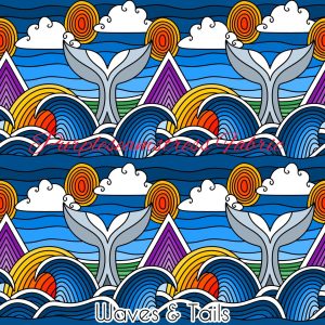 Waves & Tails - Fabric