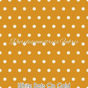 White Dots on Gold - Fabric