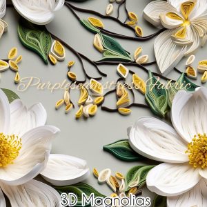 3D Magnolias - Fabric