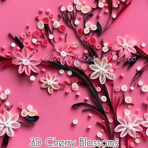 3D Cherry Blossoms - Fabric