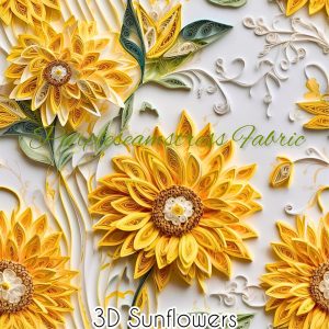 3D Sunflowers - Fabric