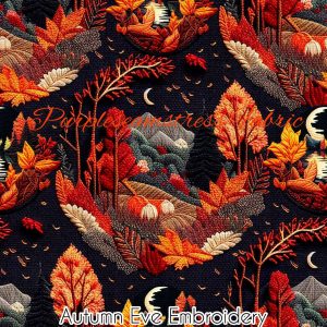 Faux Autumn Eve Embroidery - Fabric