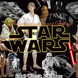 Black Classic Star Wars - Fabric