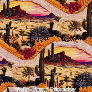 Faux Desert Horizon Embroidery - Fabric