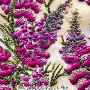 Faux Embroidered Stock Floral - Fabric