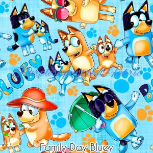 Family Day Bluey - Fabric