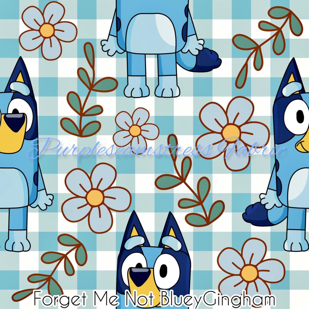 Forget Me Not Bluey – Purpleseamstress Fabric