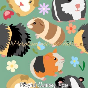 Playful Guinea Pig - Fabric